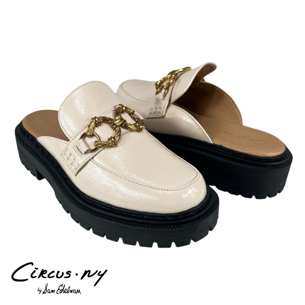 Circus by Sam Edelman Women's 8.5M Evangeline Vanilla Lug Sole Slip-On Mules